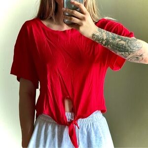 T-shirt, red, size medium, stretch, worn once